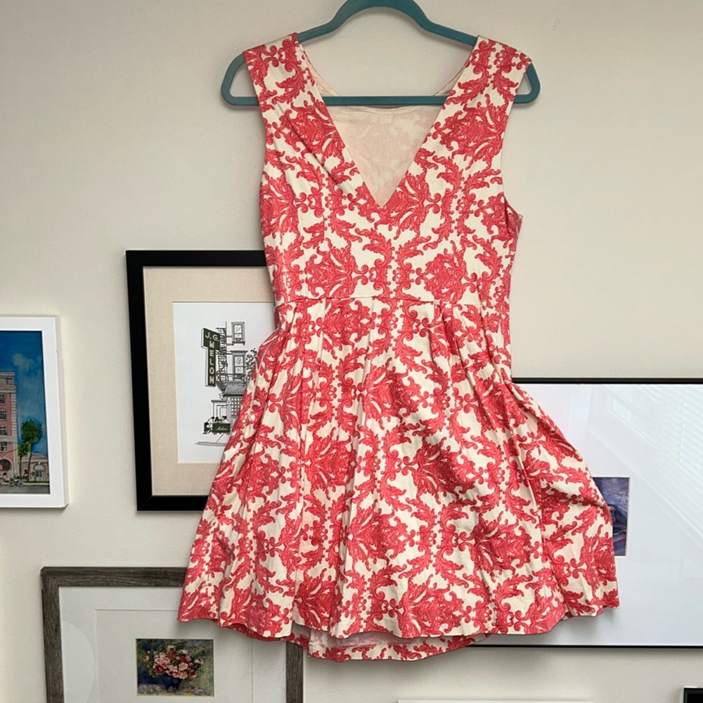 Love21 coral patterned dress